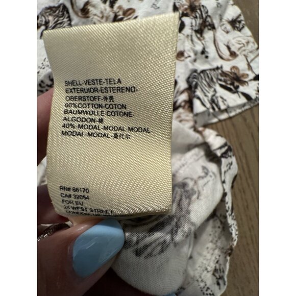 Anthropologie T-Shirt SMALL Padua Safari Print Short Sleeve Crew Neck Casual - Picture 9 of 11